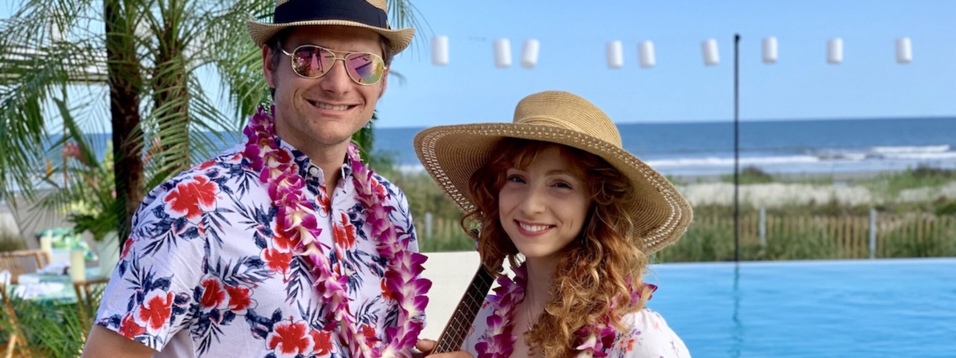 female ukulele player